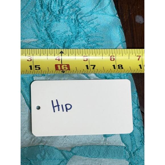 Alexis Delphine Turquoise Floral Jacquard Sheath Dress XS - Picture 9 of 10